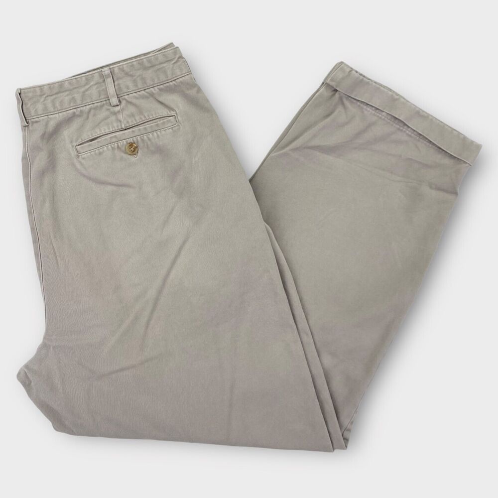 VINTAGE Banana Republic Safari Pants Mens 38x30 Khaki Twill Relaxed Trousers
